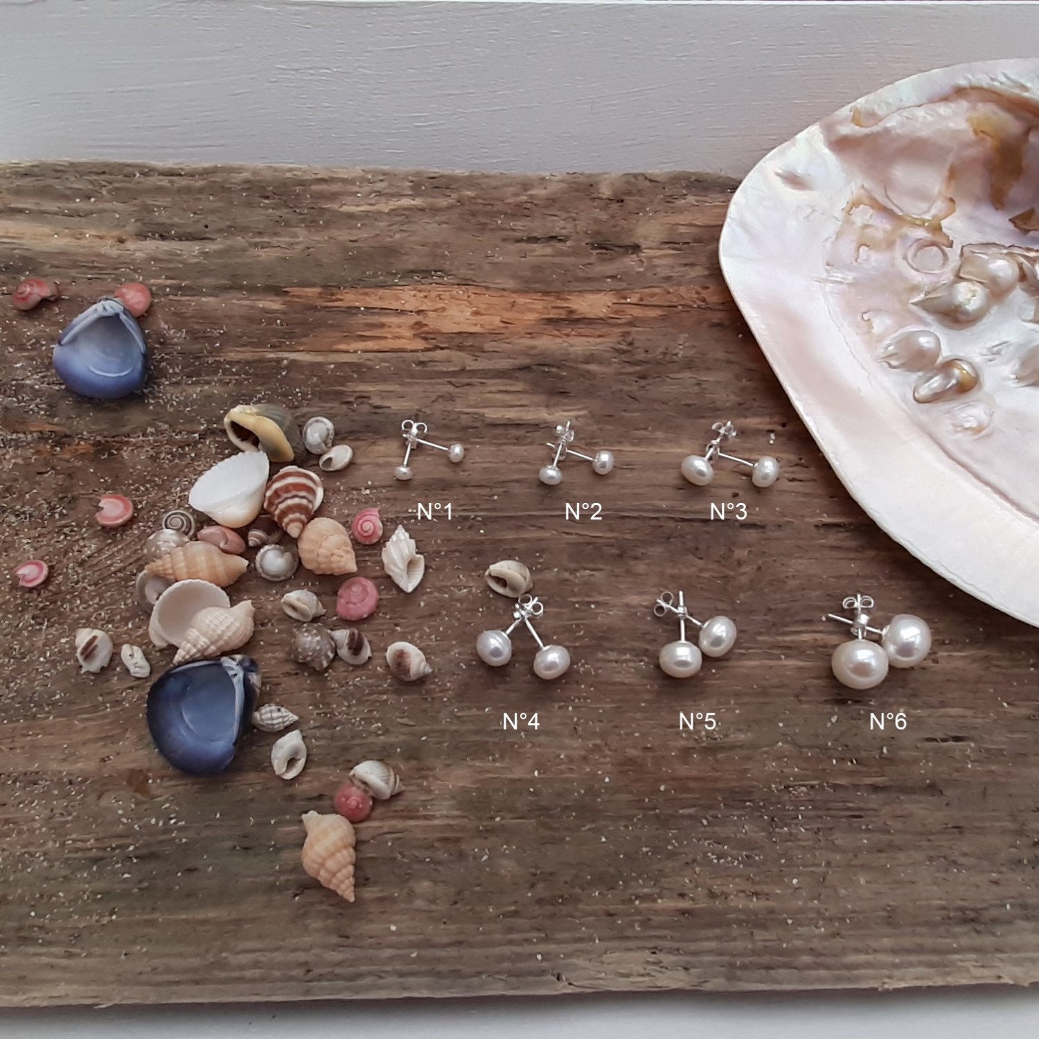 Boucles d’oreilles (non pendantes) perle de culture d’eau douce