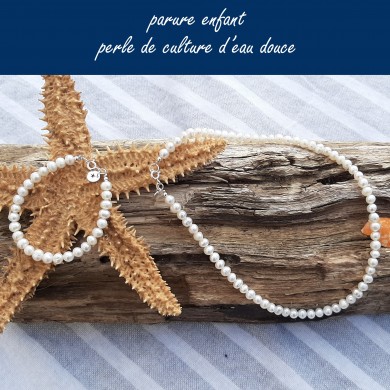 Parure enfant - Perle de culture d'eau douce