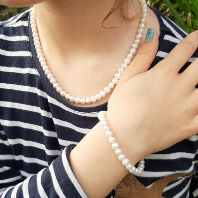 Parure enfant - Perle de culture d'eau douce