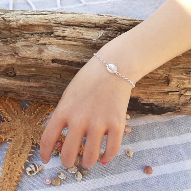 Bracelet Cauri en argent massif pour les enfants