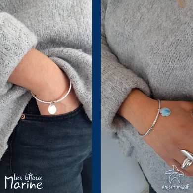 Bracelet jonc Tag rigide