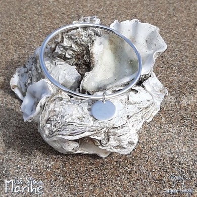 Bracelet jonc Tag rigide