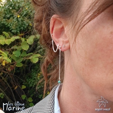 10 boucles d'oreille attache indienne argent sterling 20mm - MoiraBijoux