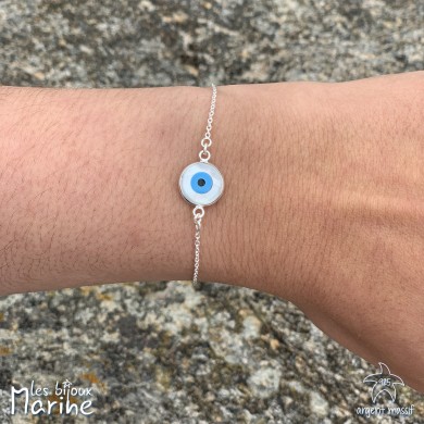 Bracelet œil bleu