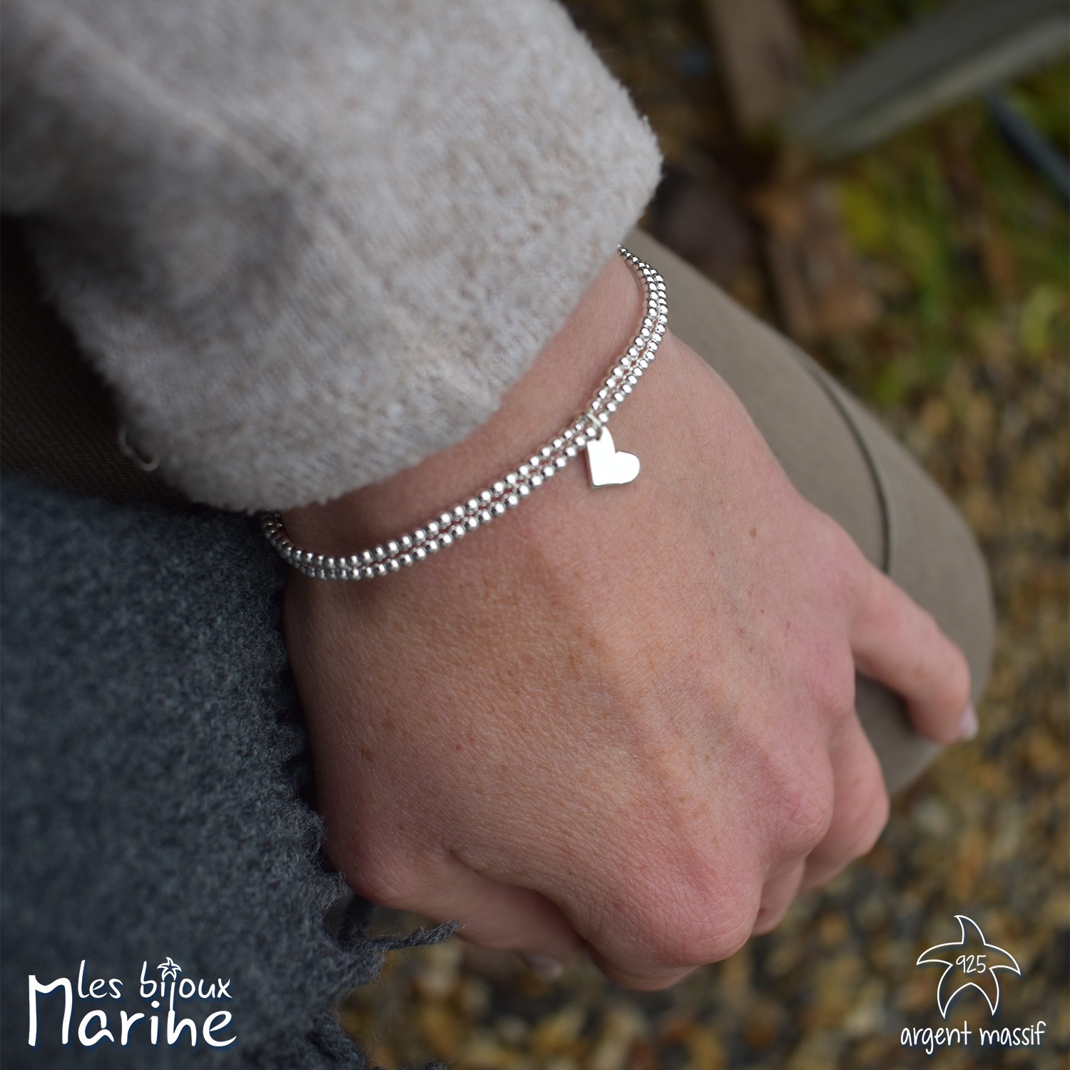 Bracelet double coeur Bracelet double coeur
