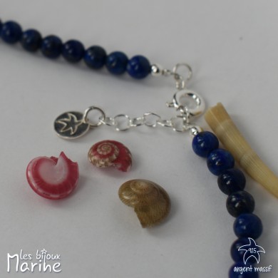 Collier Lapis-lazuli 4mm