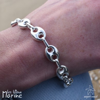 Bracelet maille grain de café L