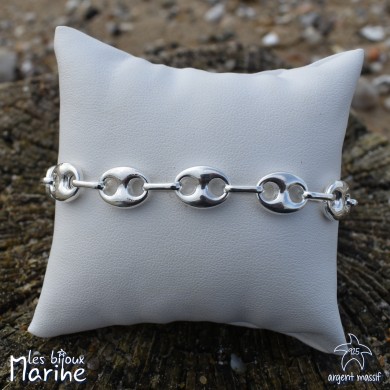 Bracelet maille grain de café L