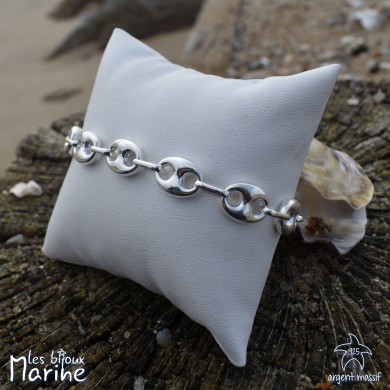 Bracelet maille grain de café L