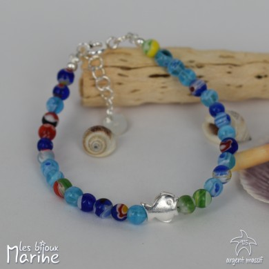 Bracelet fish millefiori