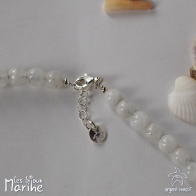 Collier pierre de lune 6mm