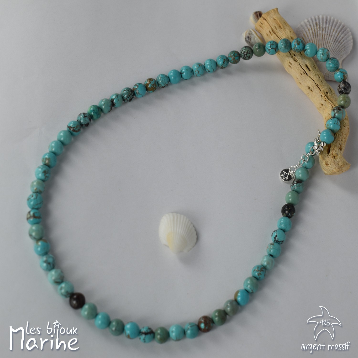 Collier turquoise 6mm