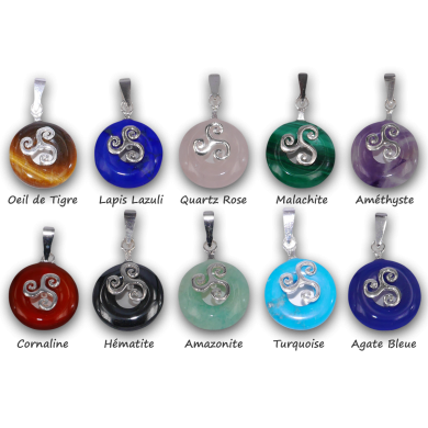 Pendentif Triskell Pierre Naturelle Semi Précieuse - PET001