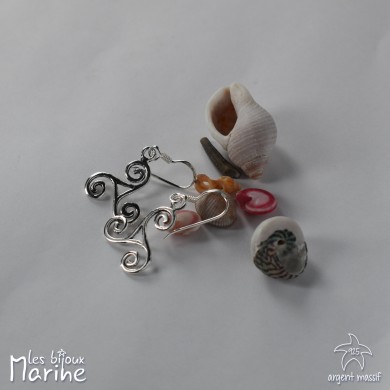 Boucles d'oreilles pendantes Triskel classique