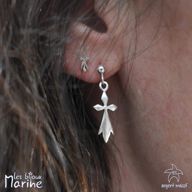 Boucles d'oreilles pendantes Hermine