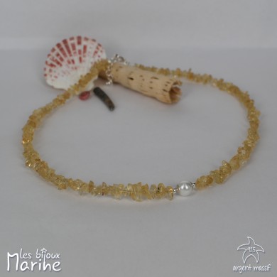 Collier éclat citrine