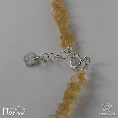 Collier éclat citrine