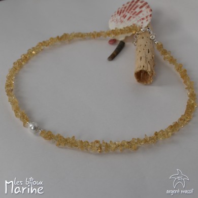 Collier éclat citrine