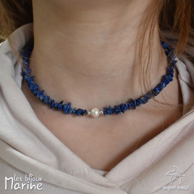 Collier éclat lapis-lazuli