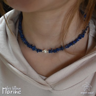 Collier éclat lapis-lazuli