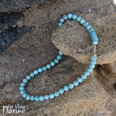 Collier turquoise 8mm