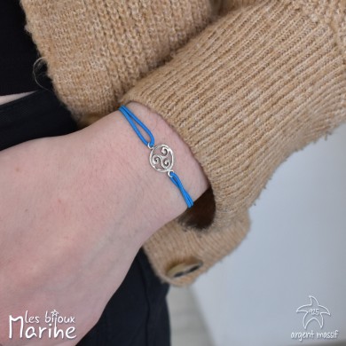 Bracelet Triskell bleu