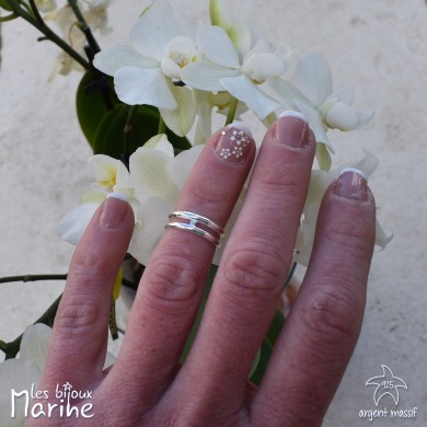 Bague de phalange double lisse