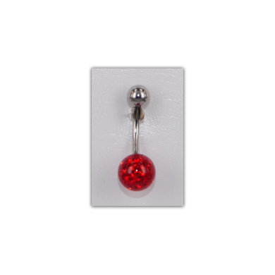 Piercing nombril Strass Disco rouge - PER002