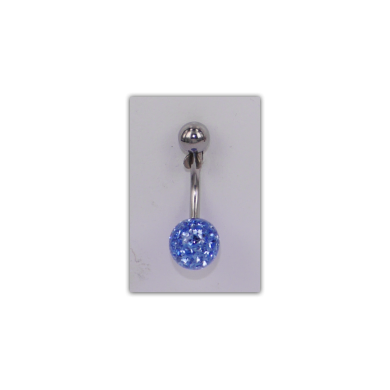 Piercing nombril Strass Disco Bleu ciel - PER005