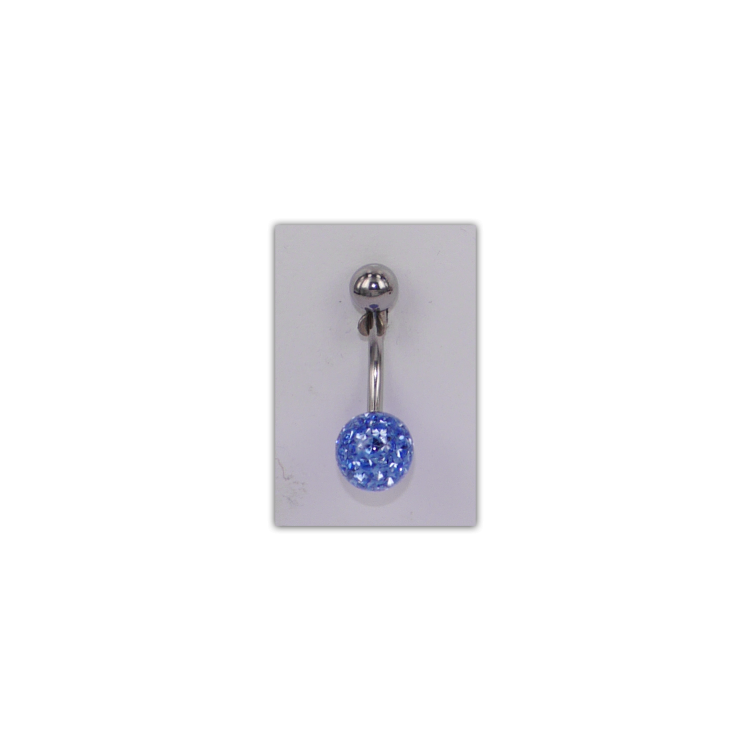 Piercing nombril Strass Disco Bleu ciel - PER005