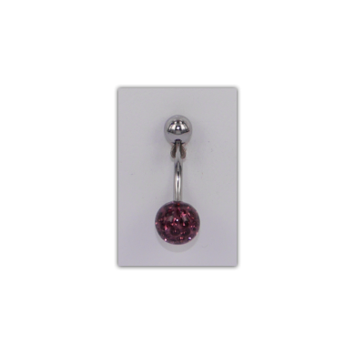 Piercing nombril Strass Disco Violet - PER006