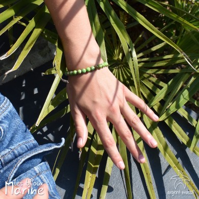 Bracelet Variscite Green «Pierre de l'équilibre et d'harmonie»