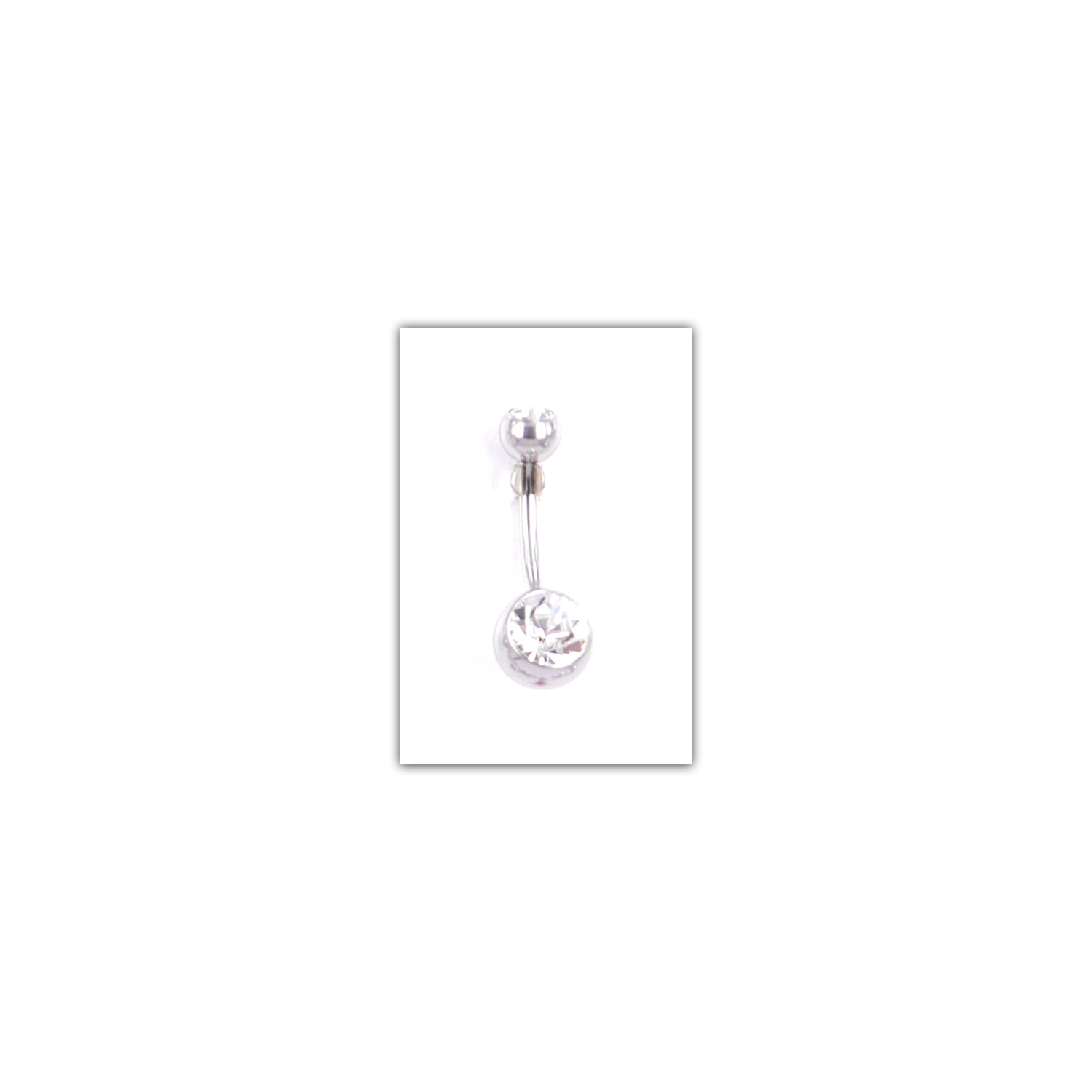 Piercing nombril Strass double blanc - PER010 Piercing nombril Strass double blanc - PER010