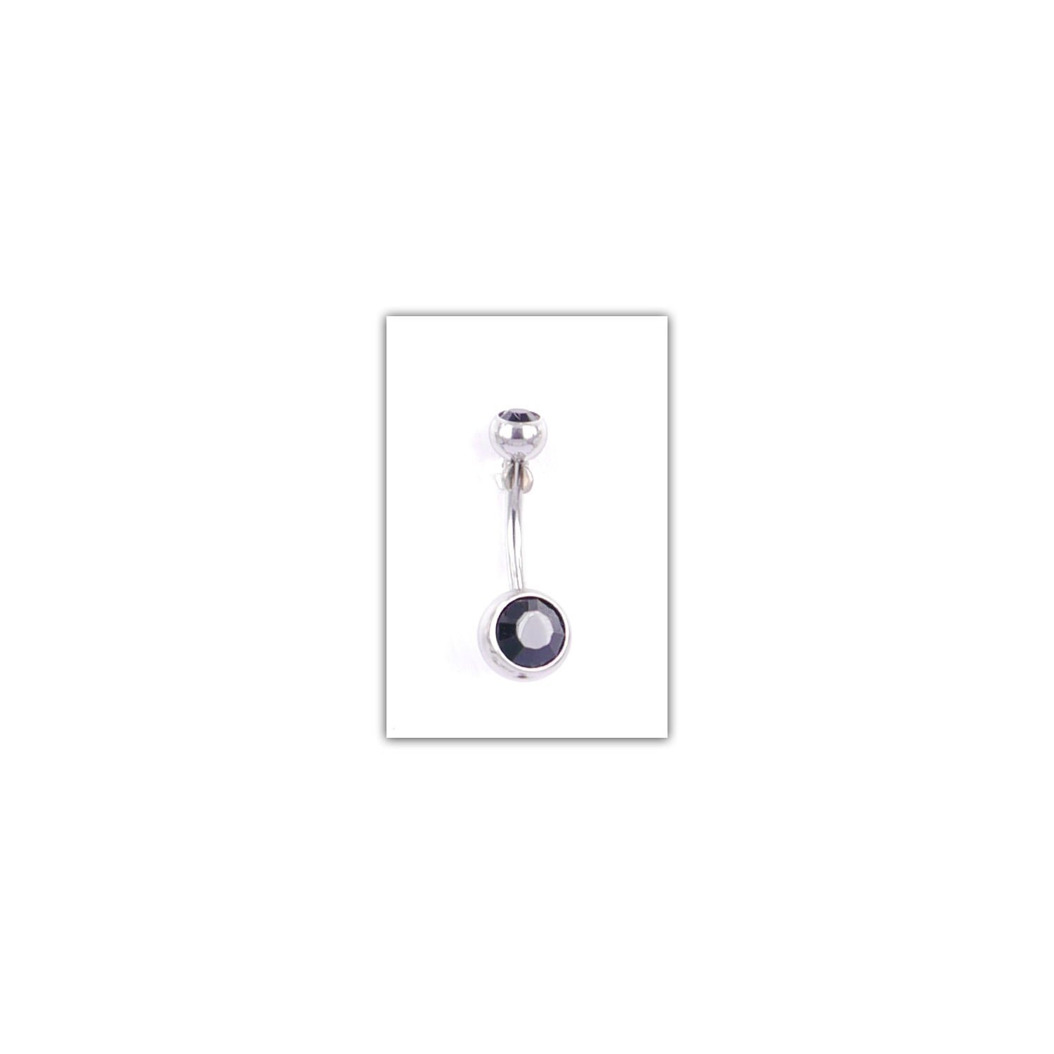 Piercing nombril Strass double noir - PER014 Piercing nombril Strass double noir - PER014