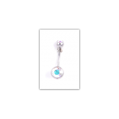 Piercing nombril Strass double irisé - PER016