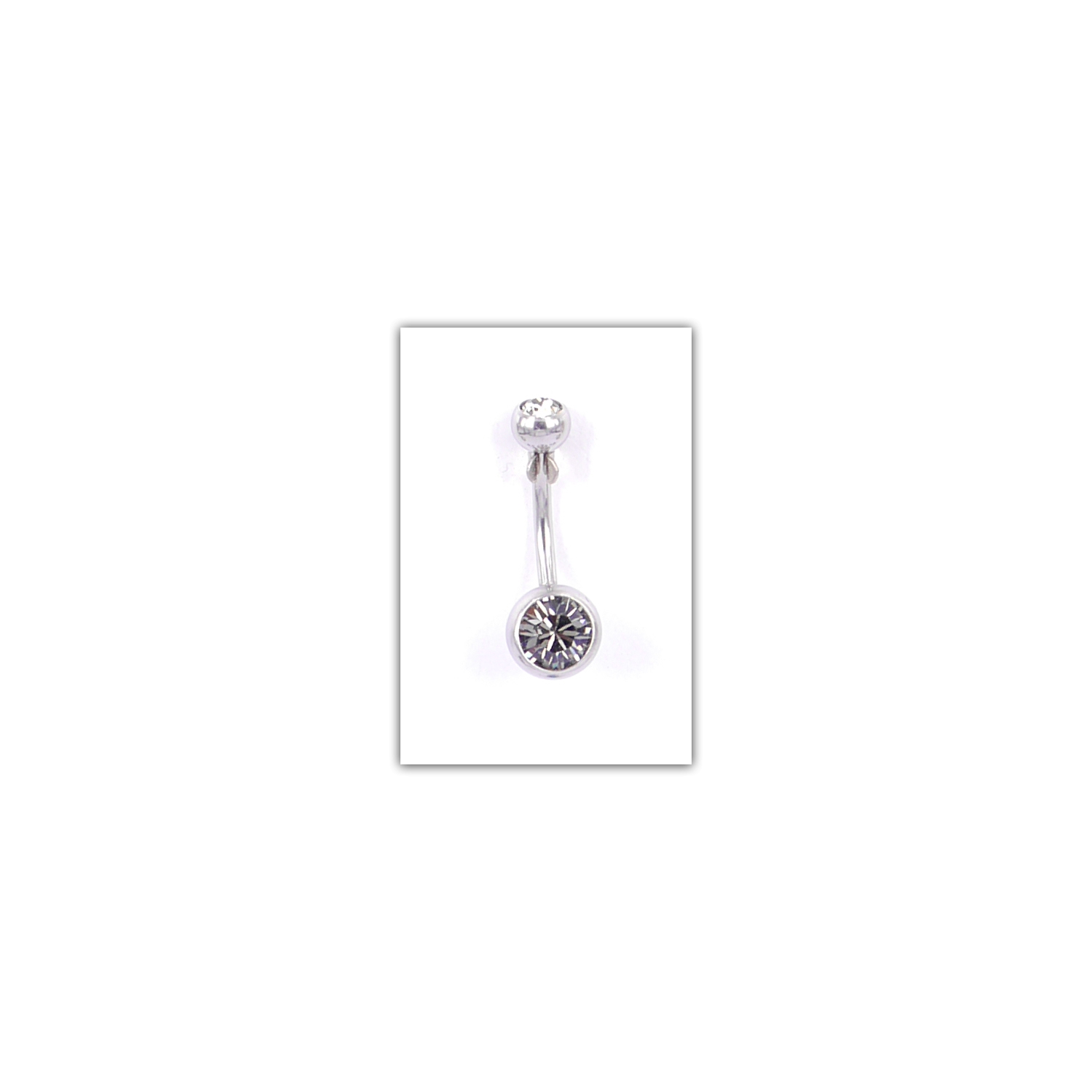 Piercing nombril Strass double gris - PER018 Piercing nombril Strass double gris - PER018