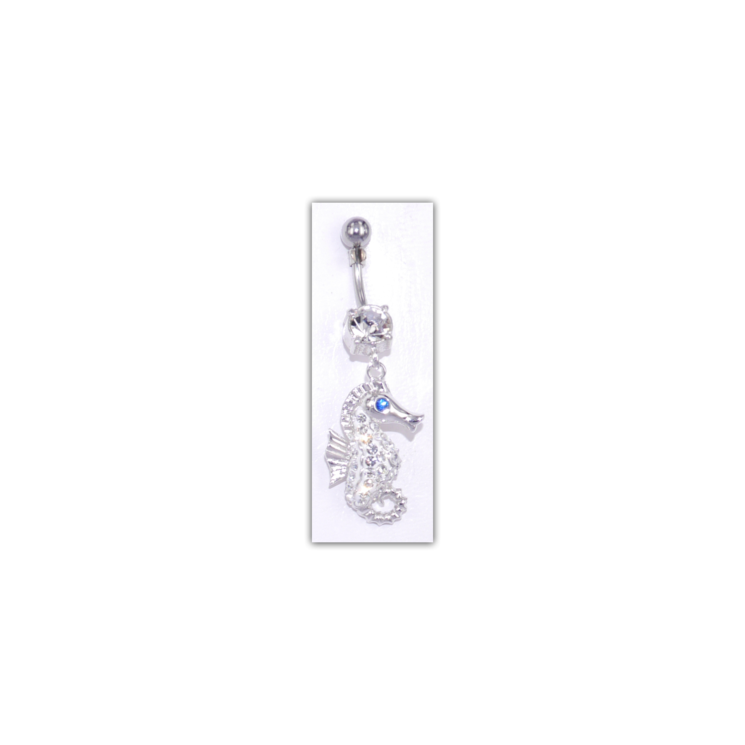 Piercing nombril Strass motif hippocampe - PER029 Piercing nombril Strass motif hippocampe - PER029