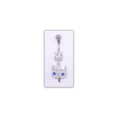 Piercing nombril Strass motif hibou - PER031