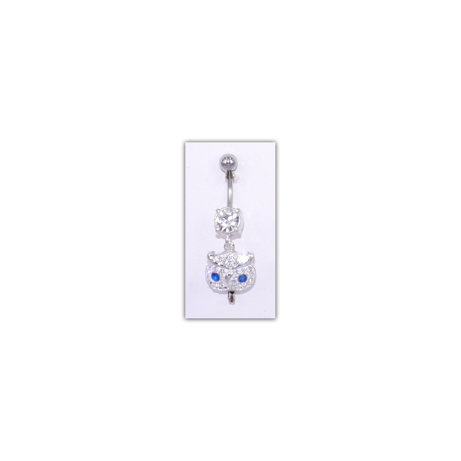 Piercing nombril Strass motif hibou - PER031 Piercing nombril Strass motif hibou - PER031