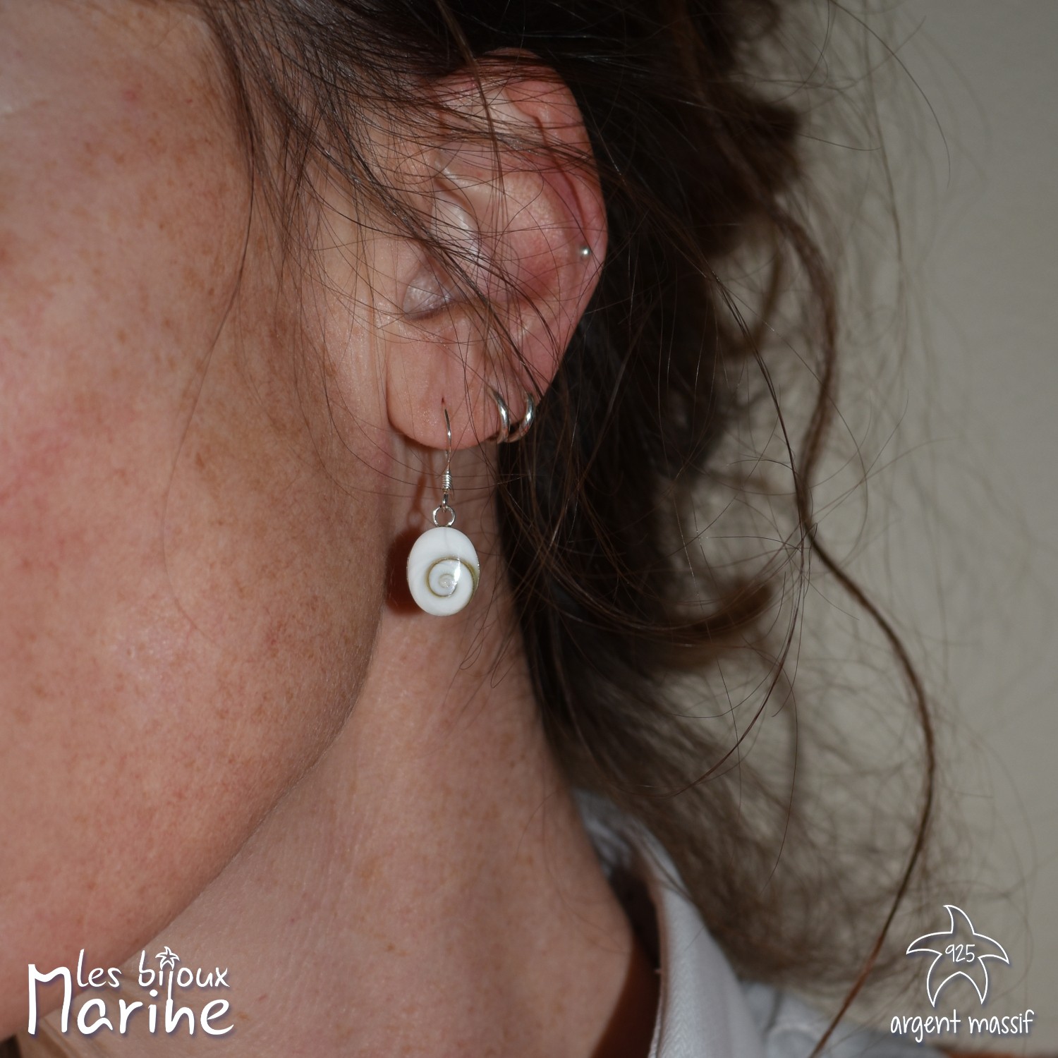 Boucles d'oreilles coquillage Sainte Lucie