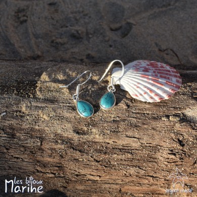 Boucles d'oreilles goutte Turquoise