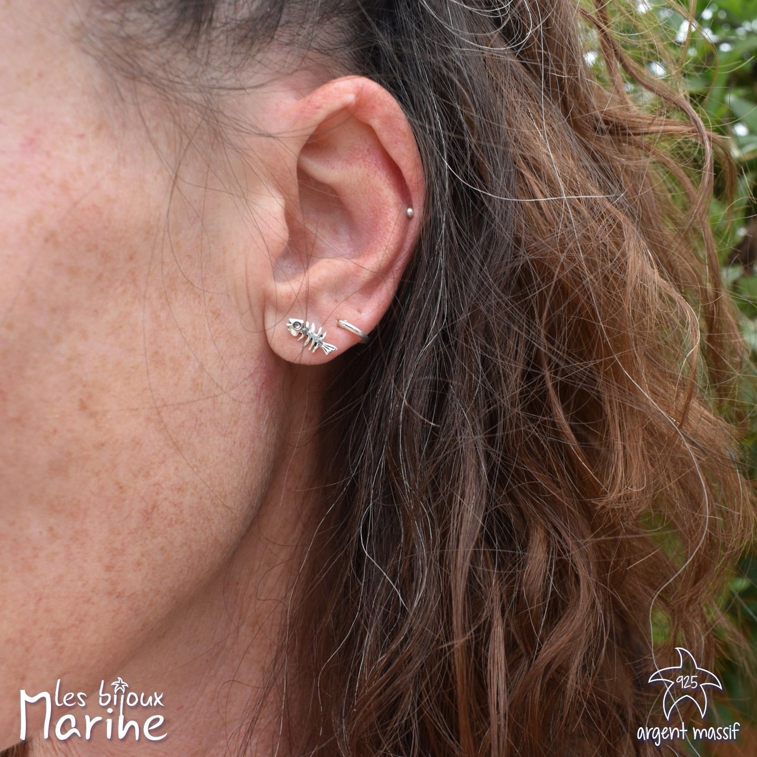 Boucles d'oreilles Arête de poisson Boucles d'oreilles Arête de poisson
