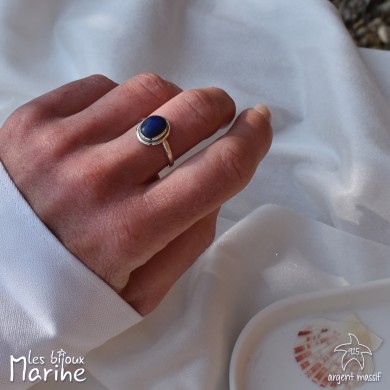 Bague Lapis-lazuli ajustable