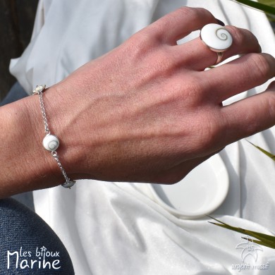 Bracelet triple coquillage Ste Lucie