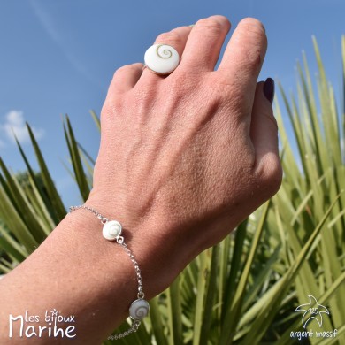 Bracelet triple coquillage Ste Lucie