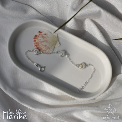 Bracelet triple coquillage Ste Lucie