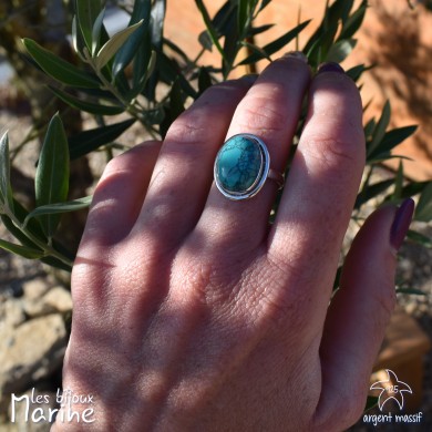 Bague Turquoise ajustable