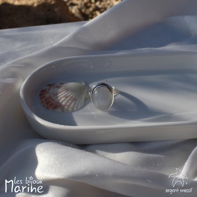 Bague Pierre de lune ajustable