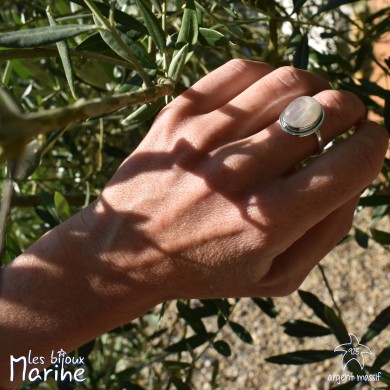 Bague Pierre de lune ajustable