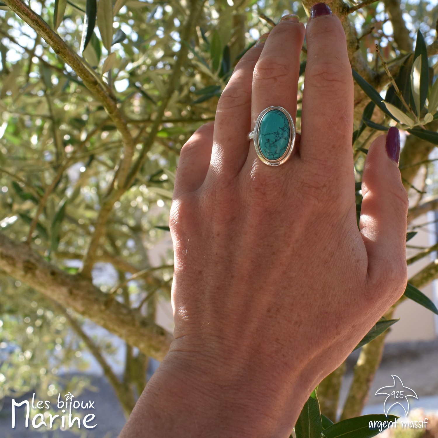 Bague Turquoise ajustable Bague Turquoise ajustable